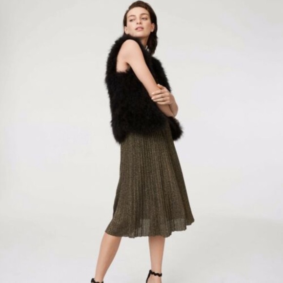 CLUB MONACO 100% MARABOU FEATHER BLACK OPEN VEST - Picture 14 of 14